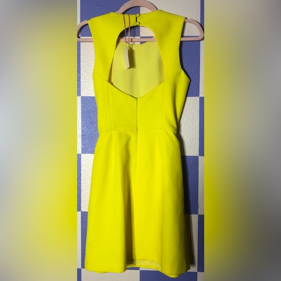 NWT LDT Sunshine Scuba Fit & Flare Dress with Gold Chain Detail - Size 4 - Picture 2 of 3